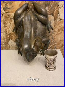 Maitland Smith (USA) Antique Brass with patina Figure The Pretty Frog Very Rare