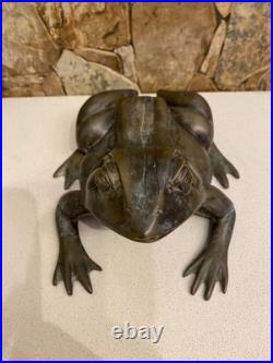 Maitland Smith (USA) Antique Brass with patina Figure The Pretty Frog Very Rare
