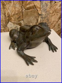 Maitland Smith (USA) Antique Brass with patina Figure The Pretty Frog Very Rare