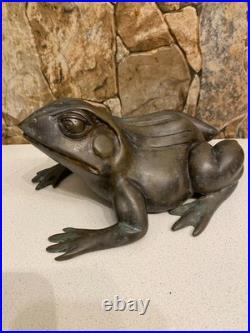 Maitland Smith (USA) Antique Brass with patina Figure The Pretty Frog Very Rare