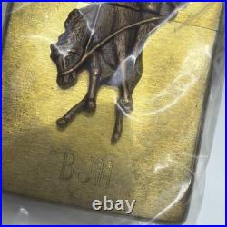 Marlboro Wild West 1992 Brass Lighter VERY RARE/NEVER USED/WORKS Monogrammed BJH