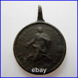 Medallion JOHN of NEPOMUK, brass. Very RARE