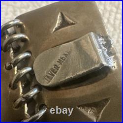 Mexico MID Century Pyramids Silver Brass Bracelet Very Rare Estate Find
