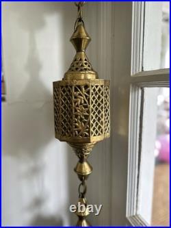 Moroccan Hanging Metal Lanterns Set of 9 Vintage Style Decor-very Rare Find