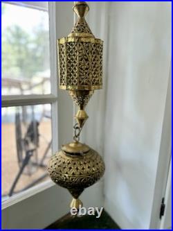 Moroccan Hanging Metal Lanterns Set of 9 Vintage Style Decor-very Rare Find