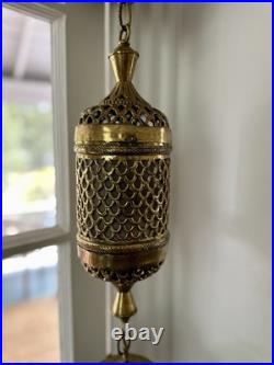 Moroccan Hanging Metal Lanterns Set of 9 Vintage Style Decor-very Rare Find