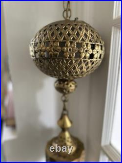 Moroccan Hanging Metal Lanterns Set of 9 Vintage Style Decor-very Rare Find