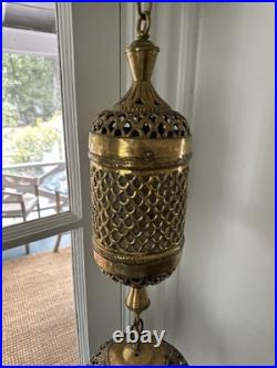 Moroccan Hanging Metal Lanterns Set of 9 Vintage Style Decor-very Rare Find