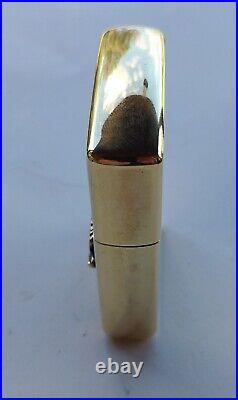 NIB Very Rare Vtg Zippo 1990s MARLBORO Longhorn Star BRASS LIGHTER Engraved MOM