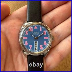 NOS Very Rare Watch Slava Watermelon Pink 2428 Slava California Made in USSR