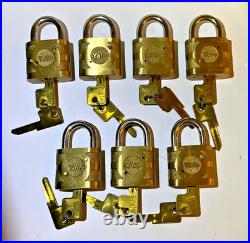NOS Yale Super Pin Tumbler Brass Padlock with 2 BLANK keys Vintage Very Rare Opp