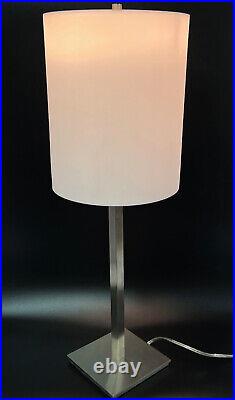 Nessen Lamp NT1402 26 Satin Nickel Coated Solid Brass Table Lamp Very Rare