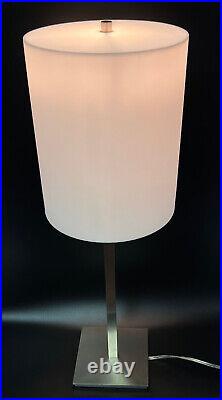 Nessen Lamp NT1402 26 Satin Nickel Coated Solid Brass Table Lamp Very Rare