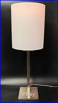 Nessen Lamp NT1402 26 Satin Nickel Coated Solid Brass Table Lamp Very Rare