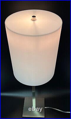 Nessen Lamp NT1402 26 Satin Nickel Coated Solid Brass Table Lamp Very Rare