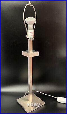 Nessen Lamp NT1402 26 Satin Nickel Coated Solid Brass Table Lamp Very Rare