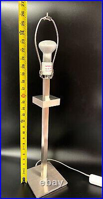 Nessen Lamp NT1402 26 Satin Nickel Coated Solid Brass Table Lamp Very Rare