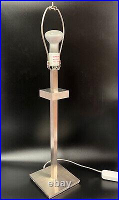 Nessen Lighting NT1402 26 Satin Nickel Coated Solid Brass Table Lamp Very Rare