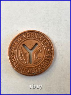 New York City 1953 Small Subway Tokens VERY RARE COPPER NOT BRASS