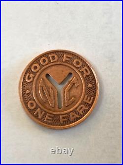 New York City 1953 Small Subway Tokens VERY RARE COPPER NOT BRASS