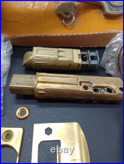 New in Box Westlock Front Door Knob Set Mid Century Brass Hardware Very Rare