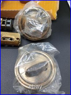 New in Box Westlock Front Door Knob Set Mid Century Brass Hardware Very Rare