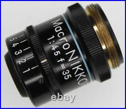 Nikon Macro-Nikkor 35mm f4.5 #38408. Very Rare