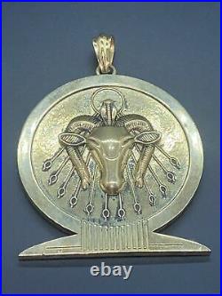 Nubian Pharaoh Piankhi Ram Brass Pendant Very Rare