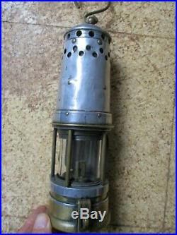 Officials Miners Safety Lamp-Naylor of Wigan E1-very rare alloy & brass variant