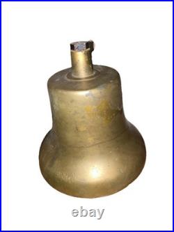 Old Antique Locomotive Bell 12in 45lb BRASS with Clapper Very Rare Very Nice