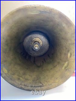 Old Antique Locomotive Bell 12in 45lb BRASS with Clapper Very Rare Very Nice