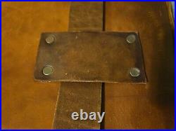 Old West Vintage Leather Messenger Bag Brass Snaps Very Old RARE