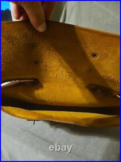 Old West Vintage Leather Messenger Bag Brass Snaps Very Old RARE