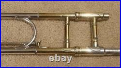 Olds Vintage Pro Jazz Tenor Trombone Very Rare Silver and Gold Finish With Bear