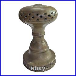 Original 1850's Old Antique Vintage Very Rare Brass Footrest / Diya, Collectible