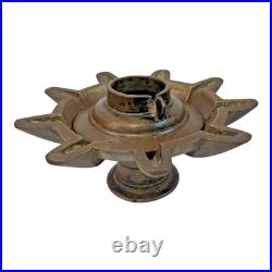 Original 1850's Old Antique Vintage Very Rare Brass Oil Lamp / Diya, Collectible