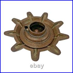 Original 1850's Old Antique Vintage Very Rare Brass Oil Lamp / Diya, Collectible