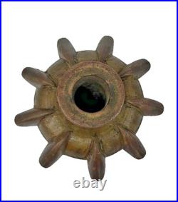 Original 1850's Old Antique Vintage Very Rare Brass Oil Lamp / Diya, Collectible