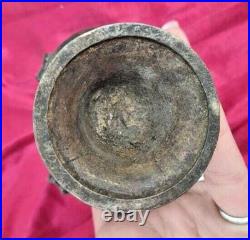 Original 1850's Old Antique Vintage Very Rare Brass Oil Lamp / Diya, Collectible