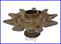 Original 1850's Old Antique Vintage Very Rare Brass Oil Lamp / Diya, Collectible