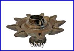 Original 1850's Old Antique Vintage Very Rare Brass Oil Lamp / Diya, Collectible
