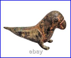 Original 1850's Old Vintage Antique Brass Fine Bird Very Rare Statue / Figure