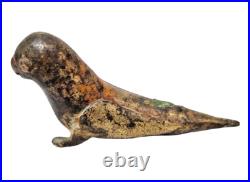 Original 1850's Old Vintage Antique Brass Fine Bird Very Rare Statue / Figure