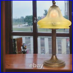 Original Art Nouveau Table Lamp KASTANIENALLEE Very Rare Glass 1910