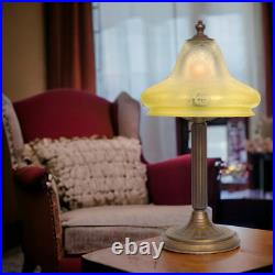 Original Art Nouveau Table Lamp KASTANIENALLEE Very Rare Glass 1910