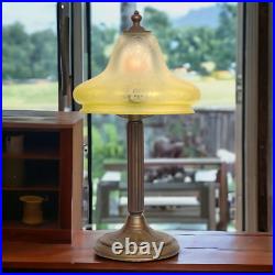 Original Art Nouveau Table Lamp KASTANIENALLEE Very Rare Glass 1910