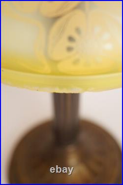 Original Art Nouveau Table Lamp KASTANIENALLEE Very Rare Glass 1910