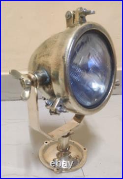 Original Brass Oval Shape Fox Light With Stand Set Of 2 Pc. (very Rare)