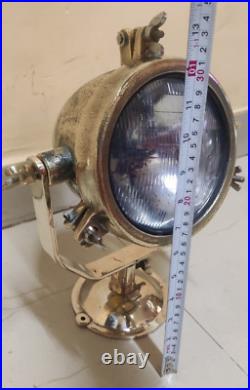 Original Brass Oval Shape Fox Light With Stand Set Of 2 Pc. (very Rare)