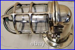 Original Brass Passage Way Light Ex Japanese Navy Blue 1pc Very Rare&old